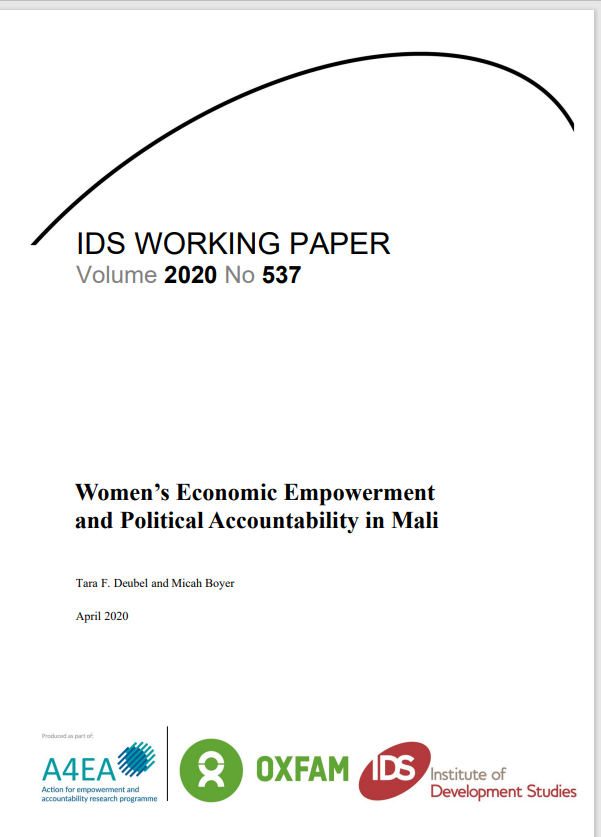 Thumbnail Women’s Economic Empowerment and Political Accountability in Mali