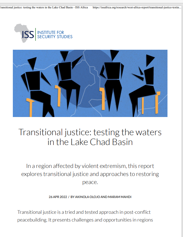 Thumbnail Transitional justice: testing the waters in the Lake Chad Basin