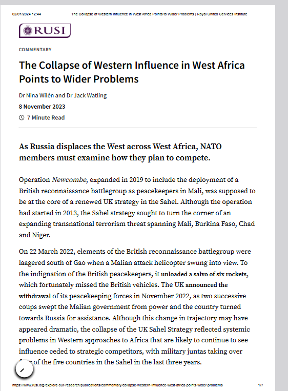 Thumbnail The Collapse of Western Influence in West Africa Points to Wider Problems