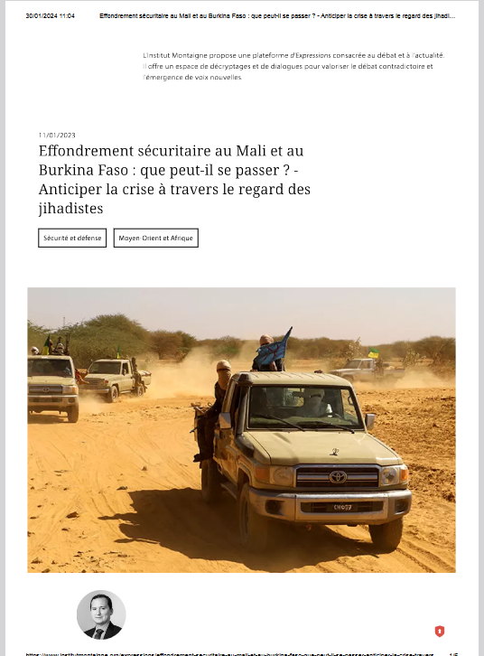 Thumbnail Security collapse in Mali and Burkina Faso: what could happen?