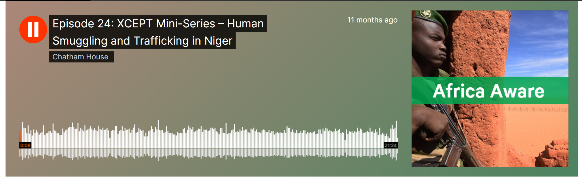 Thumbnail Africa Aware: Human smuggling and trafficking in Niger