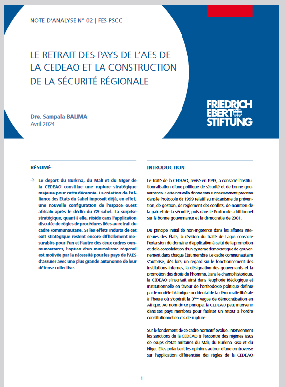 Thumbnail The withdrawal of ESA countries from ECOWAS and the construction of regional security