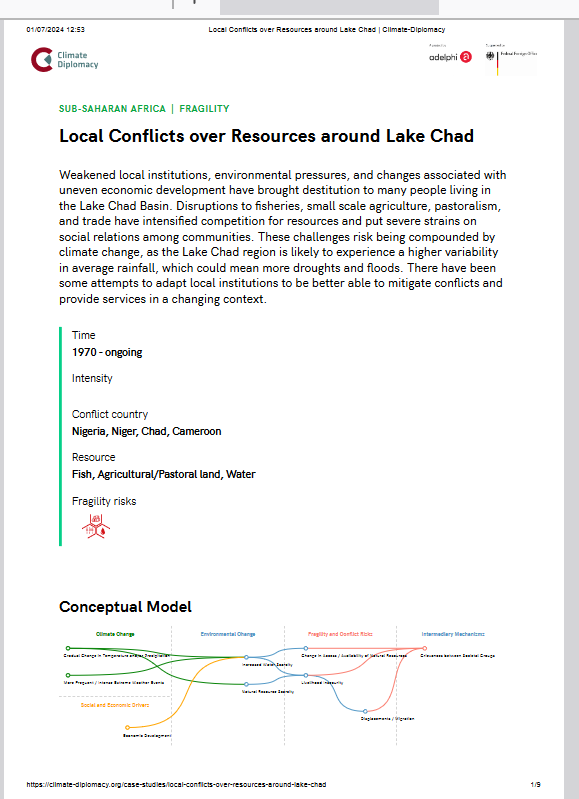 Thumbnail Local Conflicts over Resources around Lake Chad