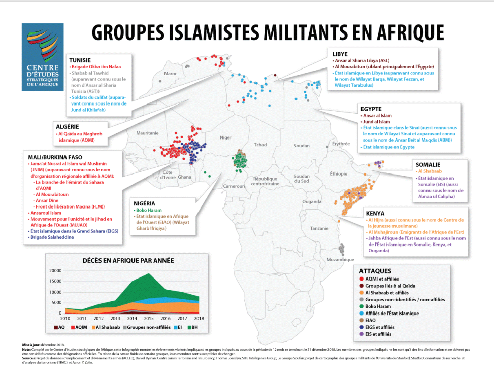 Miniature Progrès et revers dans la lutte contre les groupes islamistes militants en Afrique en 2018