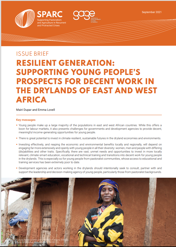 Miniature Resilient Generation: supporting young people’s prospects for decent work in the drylands of west Africa