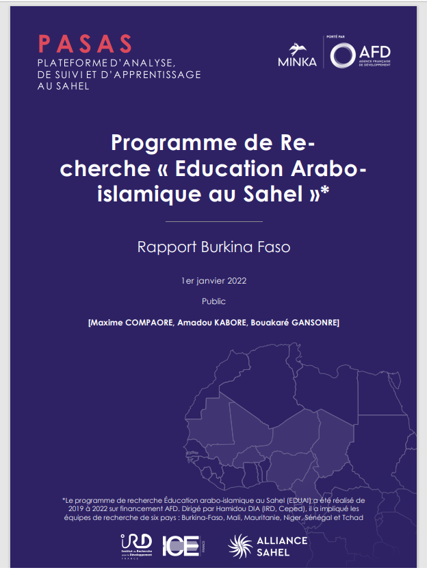 Miniature Éducation arabo-islamique au Sahel : rapport Burkina Faso