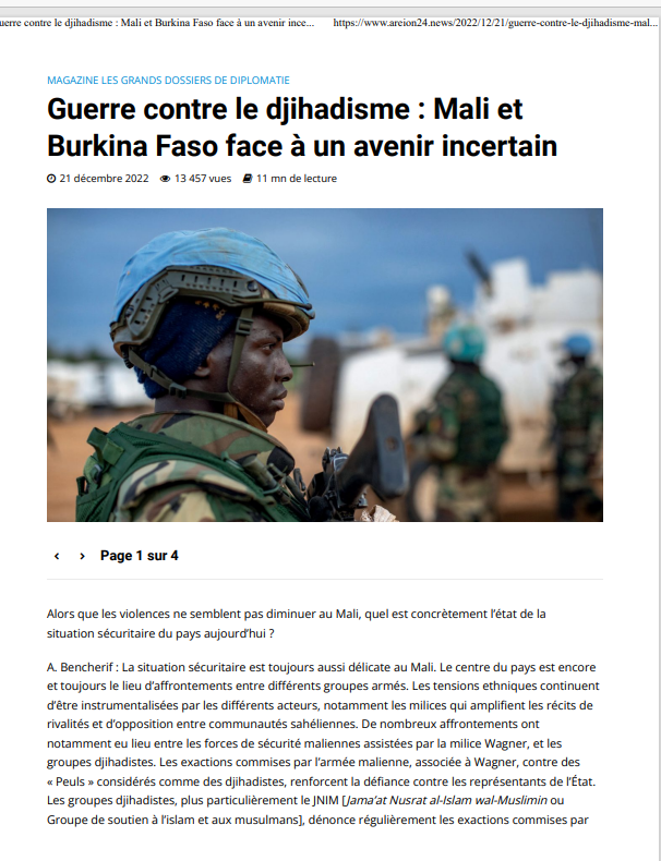 Miniature Guerre contre le djihadisme : Mali et Burkina Faso face à un avenir incertain