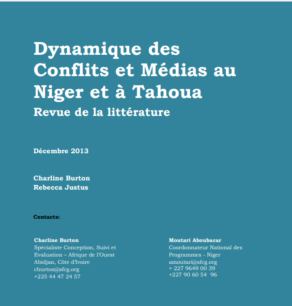 Miniature Dynamique des Conflits et médias au Niger et à Tahoua
