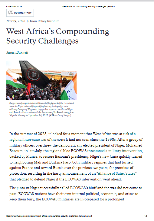 Miniature West Africa’s Compounding Security Challenge